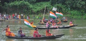 Boating competition to celebrate inclusion of Nadia to India on August 18 2017 in Sibnibas. Picture by Pranab Debnath