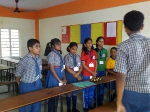 An ambassador of evolution interacting with his friends at Orient Public School