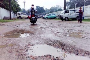 Condition of road stretch during monsoon