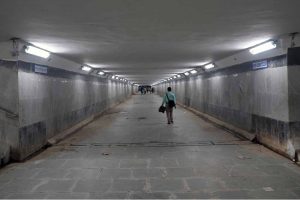 The existing underpass at Ranaghat station