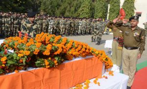 BSF Officials paying last tribute in Jammu