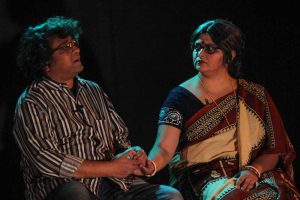 Professor Sreejon with mother Asima: Played by Dr. Ayan Banerjee and Dr. Anindita Bhadra