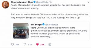 Amit Shah's Tweet