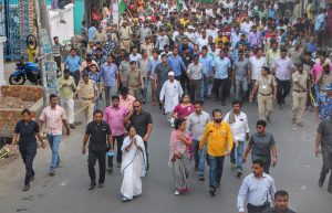 Mamata walks in Krishnanagar