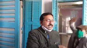 Headmaster Manoranjan Biswas of Krishnagar Collegiate School