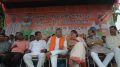 The BJP leadership in Nabadweep during a celebration rally