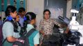 Students inside a science laborary on Wednesday