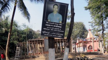 The rest house under construction at Ananda Peeth burning ghat in Karimpur. Picture by Ashis Pramanik