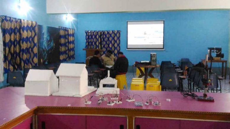 The Atal Tinkering Lab being set up at Dhanicha High School in Chakdaha