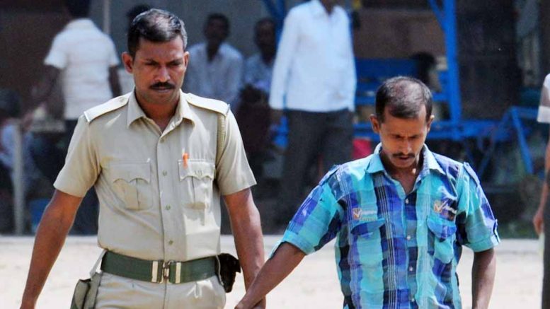 Tapas Majumder being taken to court in Krishnanagar on Friday