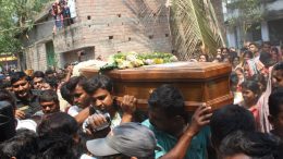 Mortal remains of Khokon Sikdar packed in coffin arrived home in Tehatta