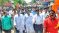 Mukul Roy leads a rally in Krishnanagar on Sunday