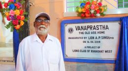 Santosh Das in front of 'Vanaprastha'