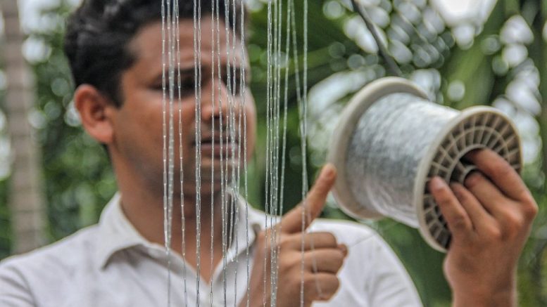 Anupam Sarkar with his staple chain