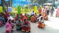 The anxious family members wait outside the Santipur State General Hospital
