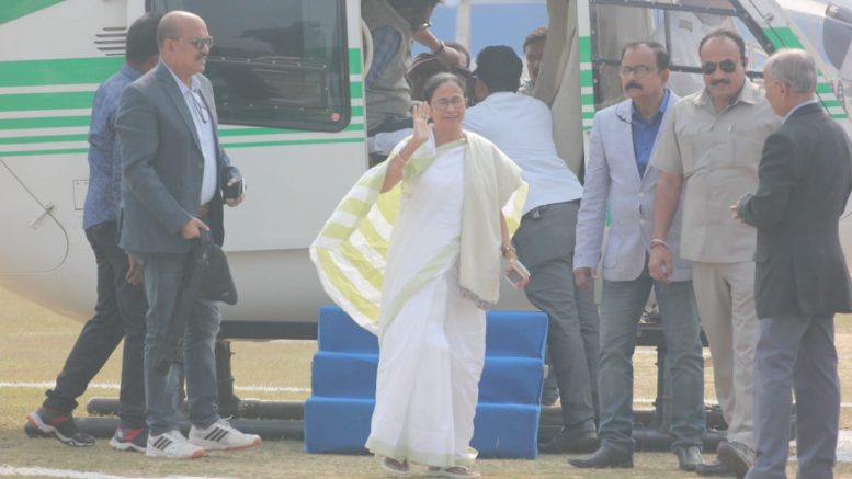 Chief Minister Mamata Banerjee in Habibpur near Ranaghat