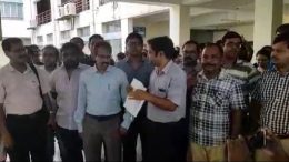 Doctors with the resignation letter at College of Medicine & JNM Hospital in Kalyani