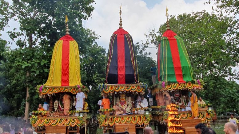 Lord Jagannath's Chariot at the Iskcon temple premise in Mayapur