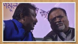 Rajib Dalal with Trinamul secretary general Partha Chatterjee